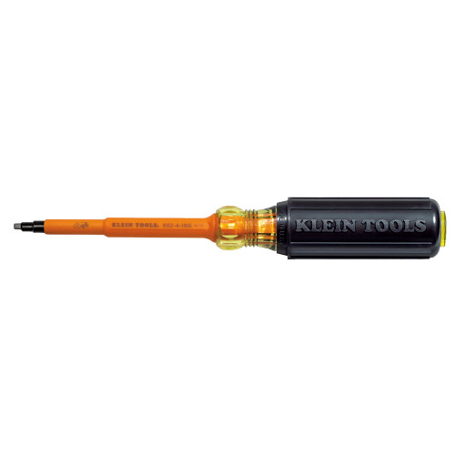 Klein Tools 662-4-INS Insulated Screwdriver, #2 Square, 4-Inch Round Shank