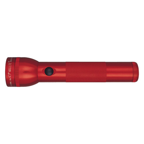 Mag-Lite S2D035 Red 2 D Cell Mag-Lite Flashlight W/Display B