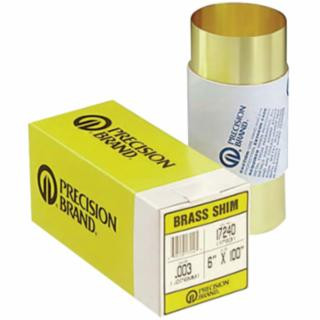Precision Brand 17240 17S3 .003 Brass Shim Stock 6"X100" (1 RL)