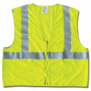 Mcr Safety CL2MLPX3 Luminator Class Ii Fluorescent Lime Polyr Mesh