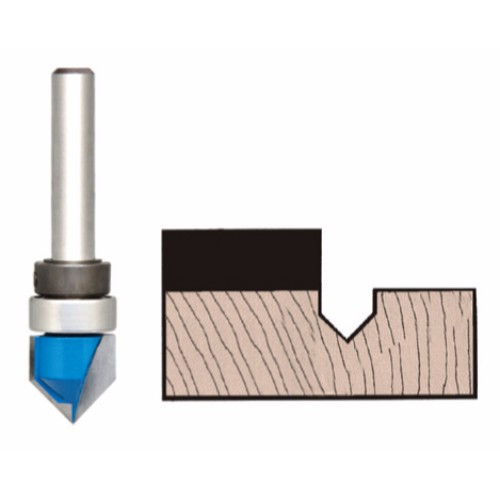 Alfa Tools RB75030 1/2 x 2" V-Groove Router Bit
