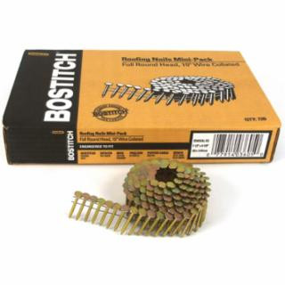 Bostitch CR4DGAL Nail Coil 120 Roof 1-1/2" Galv. 7200 Per Box (1 BX)
