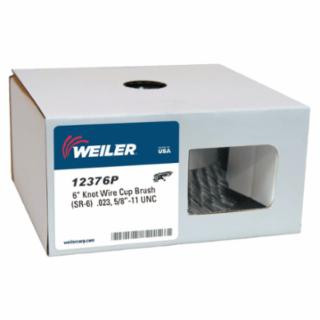 Weiler 12376P 6" Single Row Wire Cup Brush .023 5/8-11 A.H.
