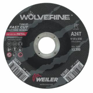Weiler 56475 4-1/2 X 3/32 Wolv Ty27 Cut Whl A24T 7/8 Ah