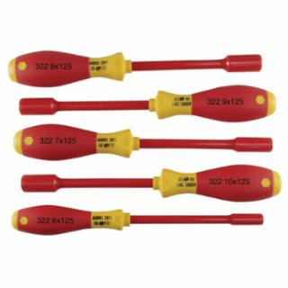 Wiha Tools 32291 5-Pc. Insulated Nut Driver Set Metric (1 SET)