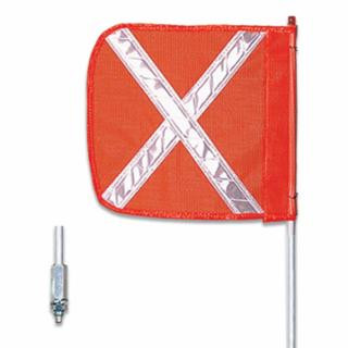 Checkers FS3X-O Warning Whip3'12" Orangeflagwhite Xhex Base