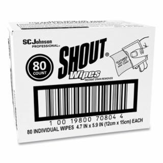 Shout 686661 Shout Wipes Instant Stain Remover 80Ct