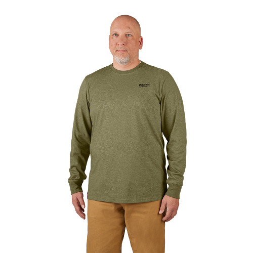 Milwaukee 604GN-XL FREEFLEX Hybrid Work Tee - Long Sleeve - Green XL