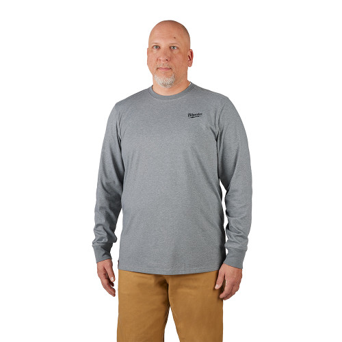 Milwaukee 604G-2X FREEFLEX Hybrid Work Tee - Long Sleeve - Gray 2X