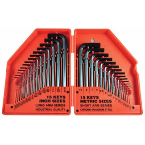 Alfa Tools HK10530 30pc Inch/Metric Hex Key Set