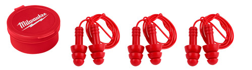 Milwaukee 48-73-3151 3PK Reusable Corded Earplugs