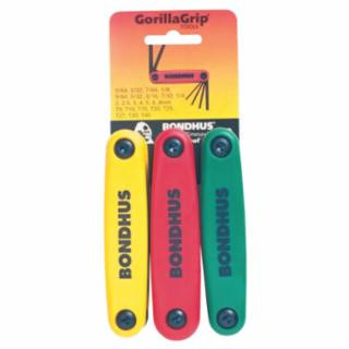 Bondhus 12533 Gorilla Grip Fold-Up Tool Set Triple Pack (1 ST)