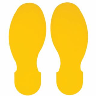Brady 104409 Floor Footprints - Yellow Toughstripe Polyester (1 PK)