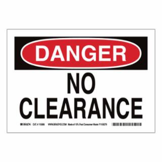 Brady 116151 B563 10X14 Danger Sign No Overcoat