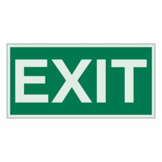 Brady 59330 Glo In The Dark Exit Sign 3X6