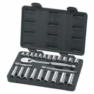 Gearwrench 80559 Set Skt Met Std/Dp 3/8Dr6 & 12Pt 24Pc (1 ST)