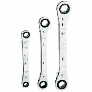 Klein Tools 68244 Reversible Ratcheting Box Wrench Set, 3-Piece