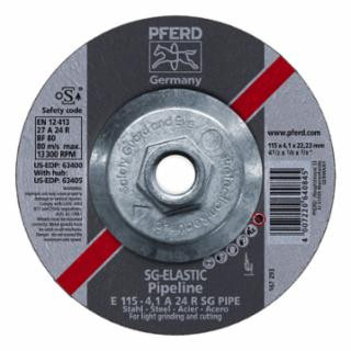 Pferd 63405 4-1/2 X 1/8 X 5/8-11 T27Ppl Whl 4.1 mm  A24 R Sg