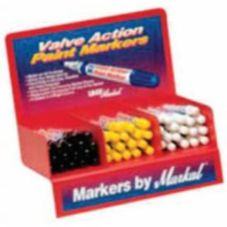 Markal 96810 White Valve Action Paintmarker Display (1 DSP)