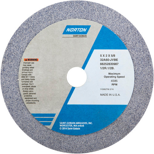 Norton 66252830987 5X2X5/8" 32A60-Jvbe 1/2R1/2B Cup Wheel
