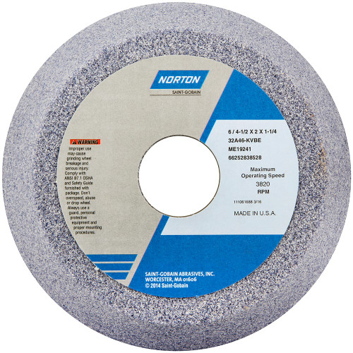 Norton 66252838491 T11 6/4.5X2X1-1/4 32A46-Jvbe