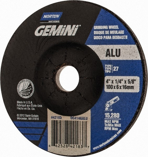 4"X1/4"X5/8" GRINDING WHEEL TYPE 27 ALUMINUM 46