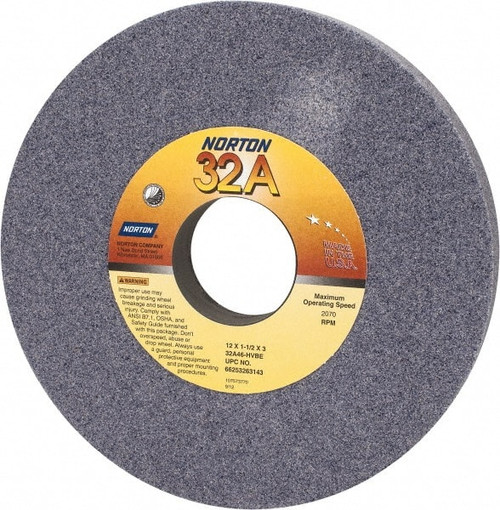 Norton 66253263143 12X1-1/2X3 Type 01 Straight Wheel 32A46-Hvbe