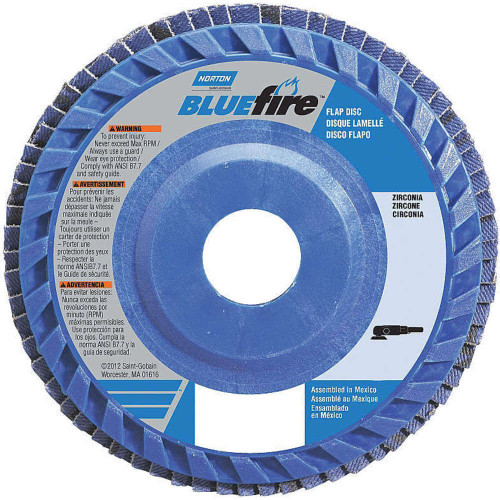 Norton 66623399152 6 X 7/8" Flap Disc Bluefire Quick Trim Type 27 (10 EA)