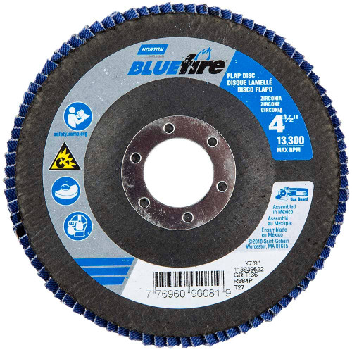 Norton 77696090081 Fld Fdsf 4-1/2"X7/8" R884P1 Nor P36 Blu+