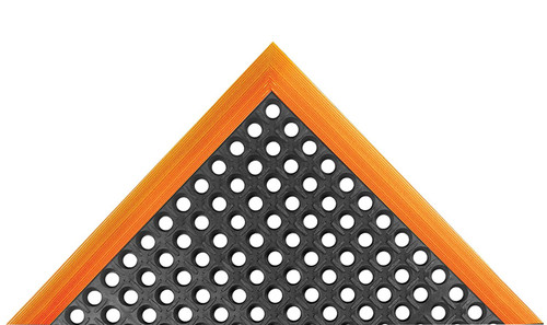 Notrax 549S2640OB Mat549 Safety Stance 3-Side 26X40 Black/Orange