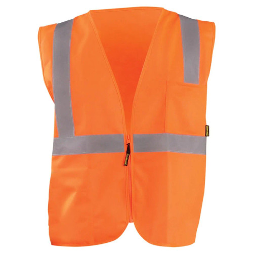 Occunomix ECO-ISZ-O3X Cl 2 Vest-Solid-2"Bead-Zip-2 Poc-3X-O