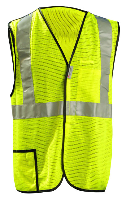 Occunomix LUX-SSBRPC-YL Vest Mesh Silver Tape 5Ptbreak Cl2 Yel L