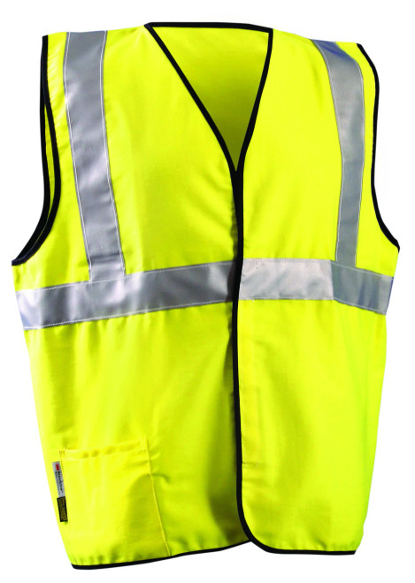 Occunomix LUX-SSCGFR-YM Classic Fl Resist Cottonsolid Vest Cl 2 Yw M