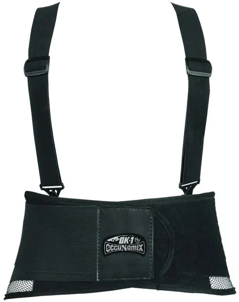 Occunomix OK-250S-XL XL Black Classic Lumbarback Support Mesh &