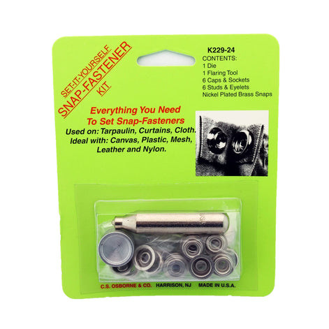 C.S. Osborne K229-24 Set-It-Yourself Snap-Fastener Kit Standard Snaps (1 KT)