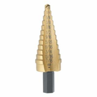 Irwin 15104 Unibit-4T 3/16"-7/8" Step Drill Tin