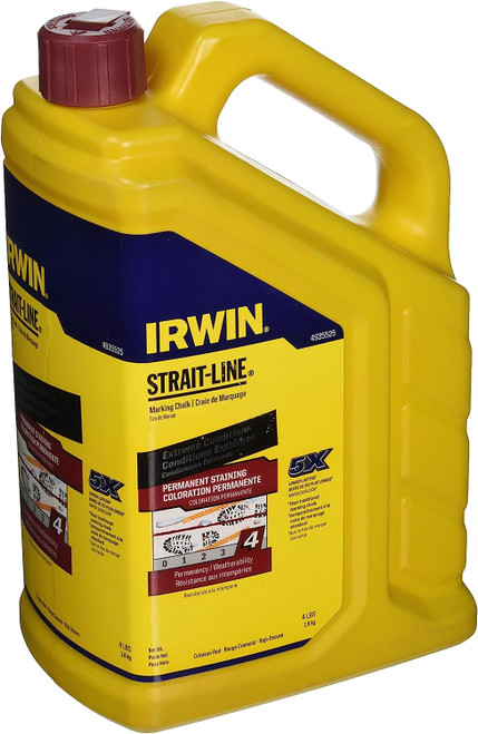 Irwin 4935525 Chalk 4 Lb - Crimson Redpermanent
