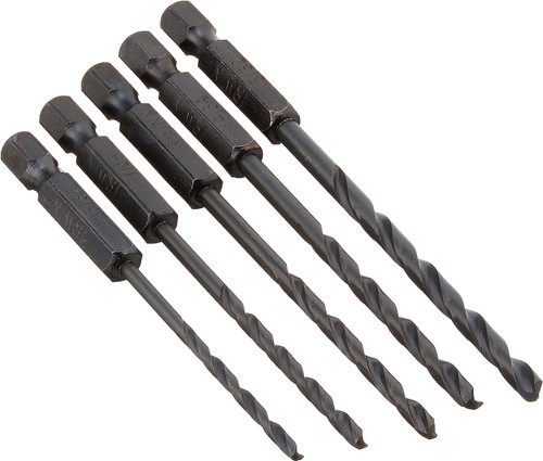 Irwin 4935642 5 Pc Hex Shank Drill Bitset
