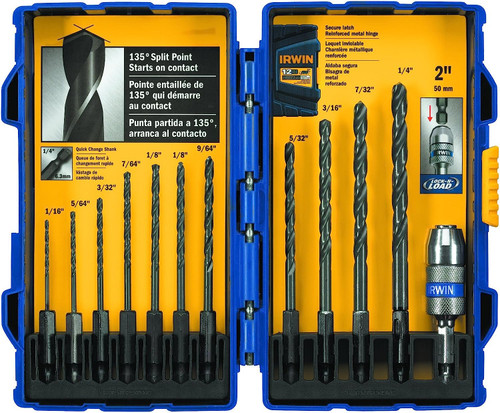 Irwin 4935643 12 Pc Hex Shank Drill Bit Set