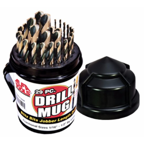 Alfa Tools J150190BDM 29pc Bright US Jobber Drill Mug Set