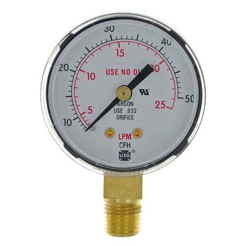 Smith Equipment GA136-03 Gauge 2"X50Cfh/25Lpm Steel Blk