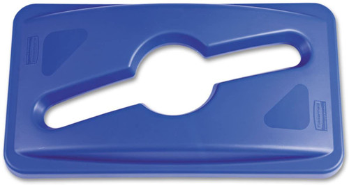 Rubbermaid Commercial 1788372 Slim Jim Bottle And Canrecycling Lid Blue