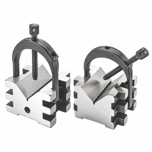 L.S. Starrett 52592 568C V-Block(2) & Clamp (1 SET)