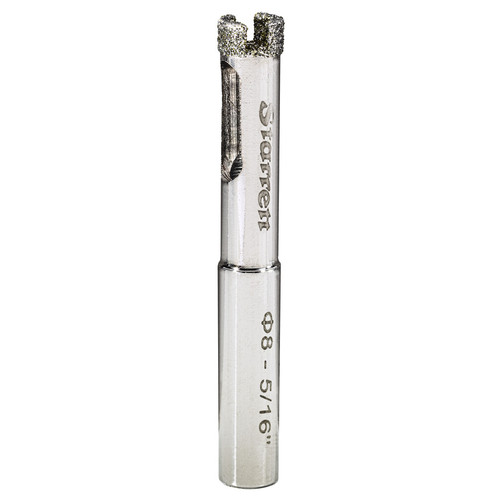 L.S. Starrett D0008 Hi Perform Dia Tile Drill 5/16" - 8 mm  Diameter