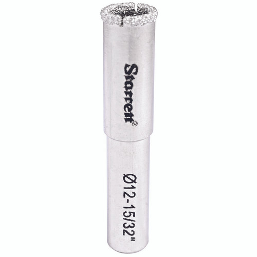 L.S. Starrett D0012 Hi Perform Dia Tile Drill 1/2" - 12 mm  Diameter