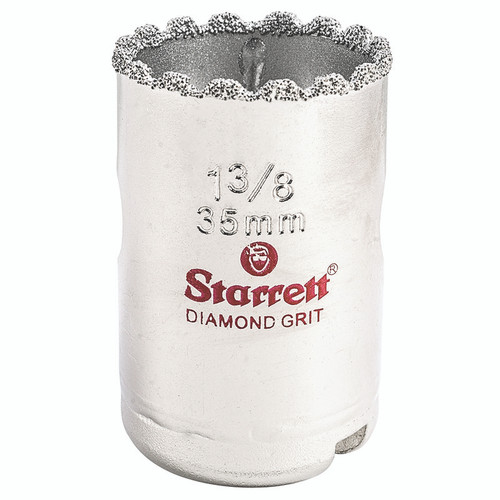 L.S. Starrett KD0138-N Diamond Grit Hole Saw 1-3/8" - 35 mm  Diameter
