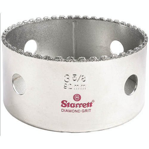 L.S. Starrett KD0358-N Diamond Grit Hole Saw 3-5/8" 92 mm  Diameter