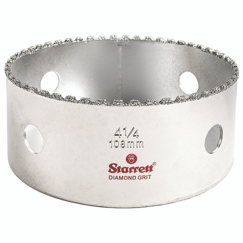 L.S. Starrett KD0414-N Diamond Grit Hole Saw 4-1/4" - 108 mm  Diameter