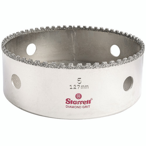 L.S. Starrett KD0500-N Diamond Grit Hole Saw 5" - 127 mm  Diameter