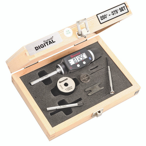 L.S. Starrett S770BXTCZ Micrometer Set Xt3 Digital 1/4-3/8 With Bt